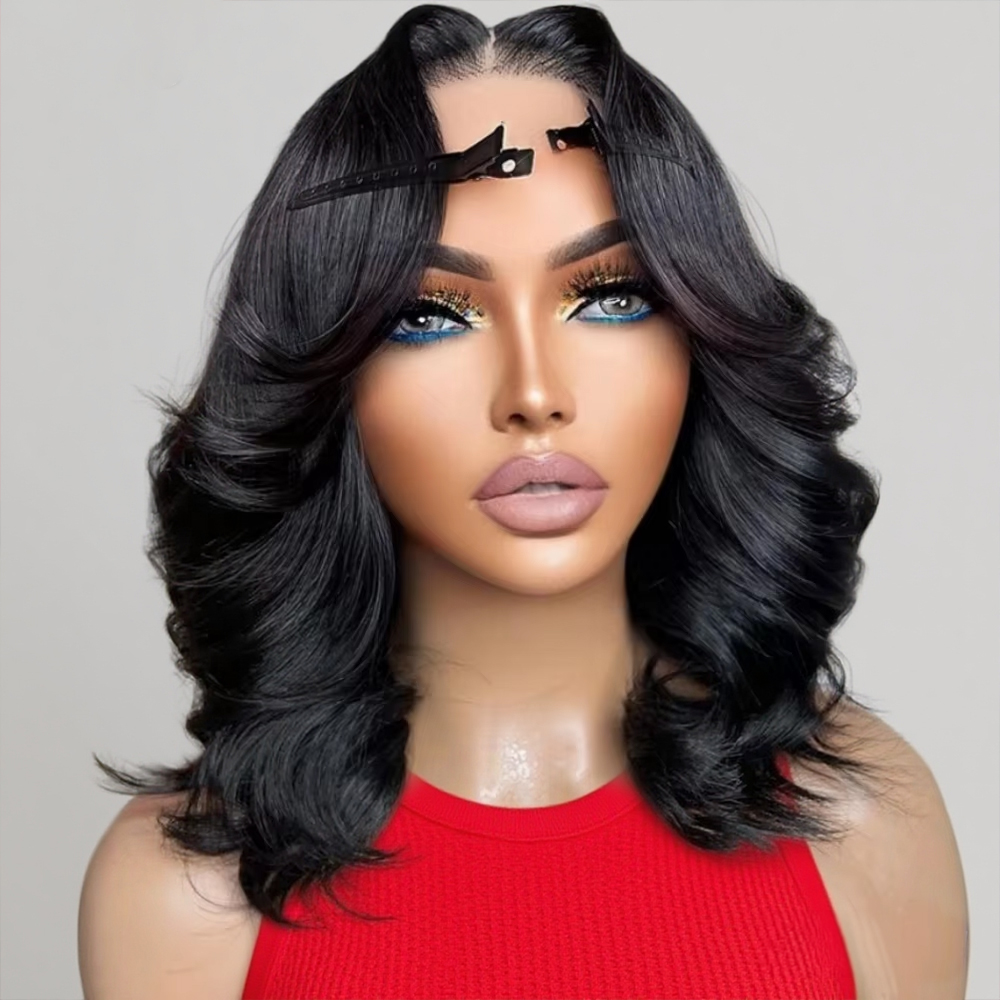 Pre Parted 13X4 Lace Front Bob Wig - Парик «Надень и иди» без клея,