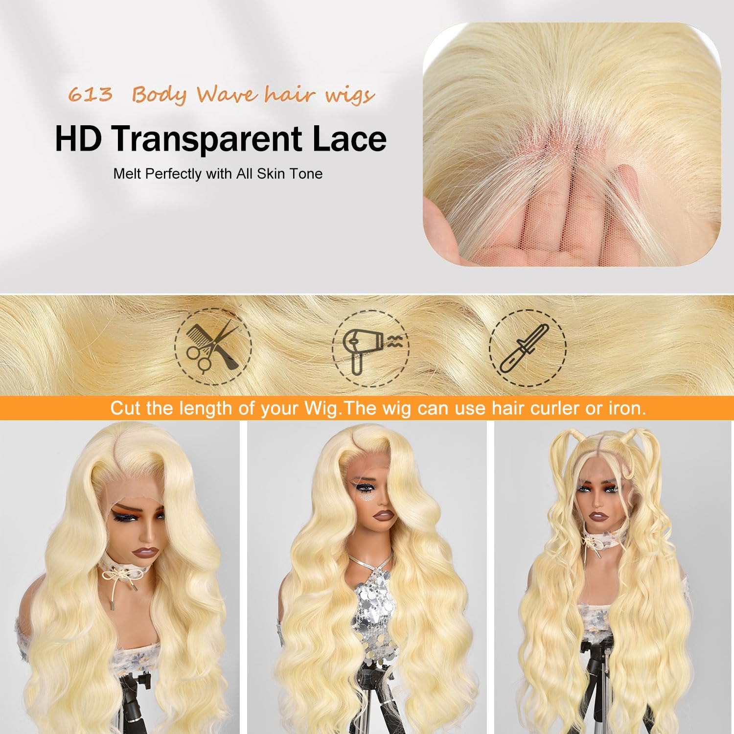 Парик с кружевной передней час – обзор и цена 613 Blonde Body Wave Lace Front Wig