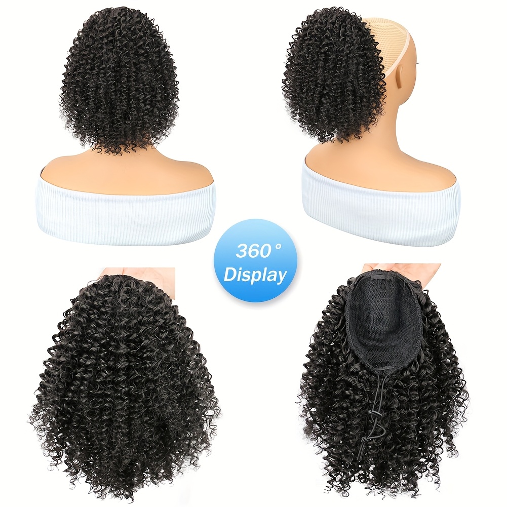 Афро-кудрявый пучок-хвост с об – обзор и цена Drawstring Afro Curly Puff Ponytail