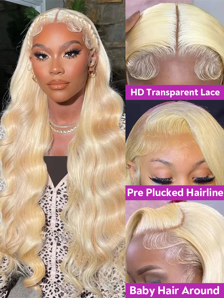 Плотность 220%, 613 медово-рус – обзор и цена 613 Blonde Body Wave Lace Front Wig