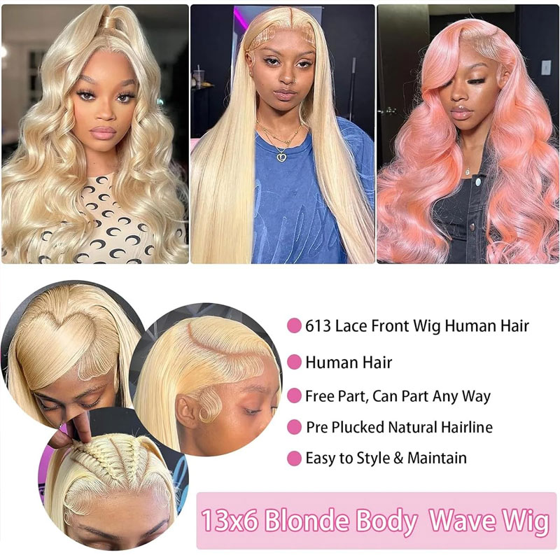 613 Парик с кружевной основой  – обзор и цена 613 Blonde Body Wave Lace Front Wig